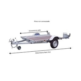 Remorque plateau LIDER 33665L – PTAC 3500Kg (506 x 215)