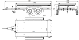 Remorque 2 ESSIEUX UNITRAILER GARDEN TRAILER 264/2 KIPP